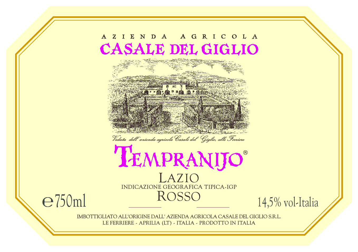 Casale del Giglio, Lazio,Tempranillo