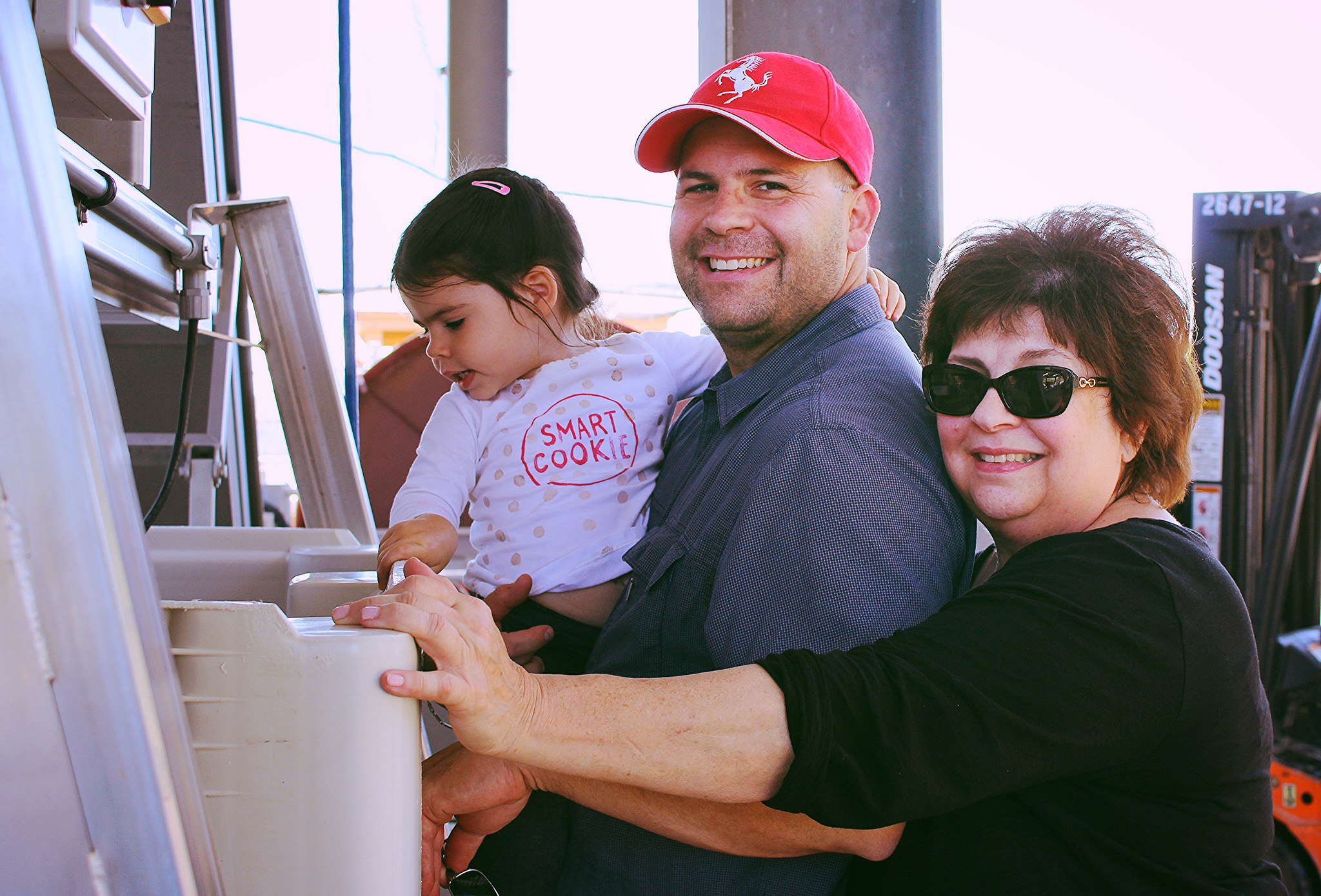 Watching the grapes destemmed