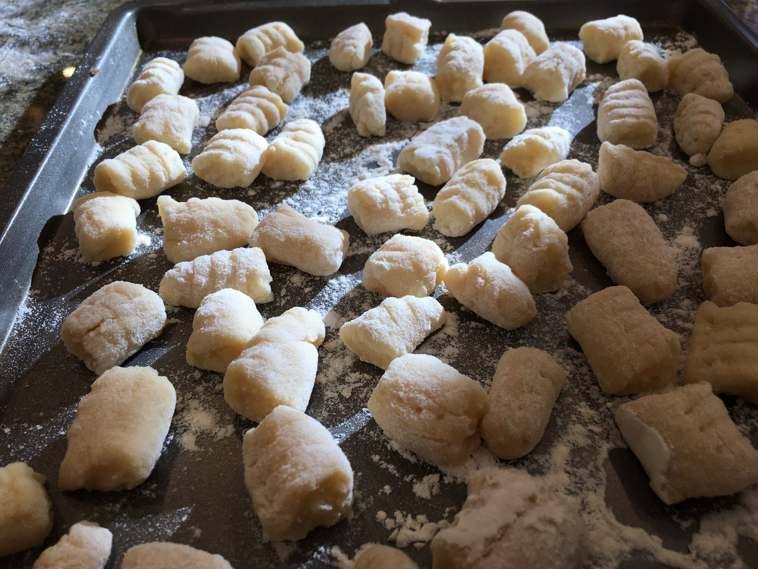 Freshly made potato gnocchi