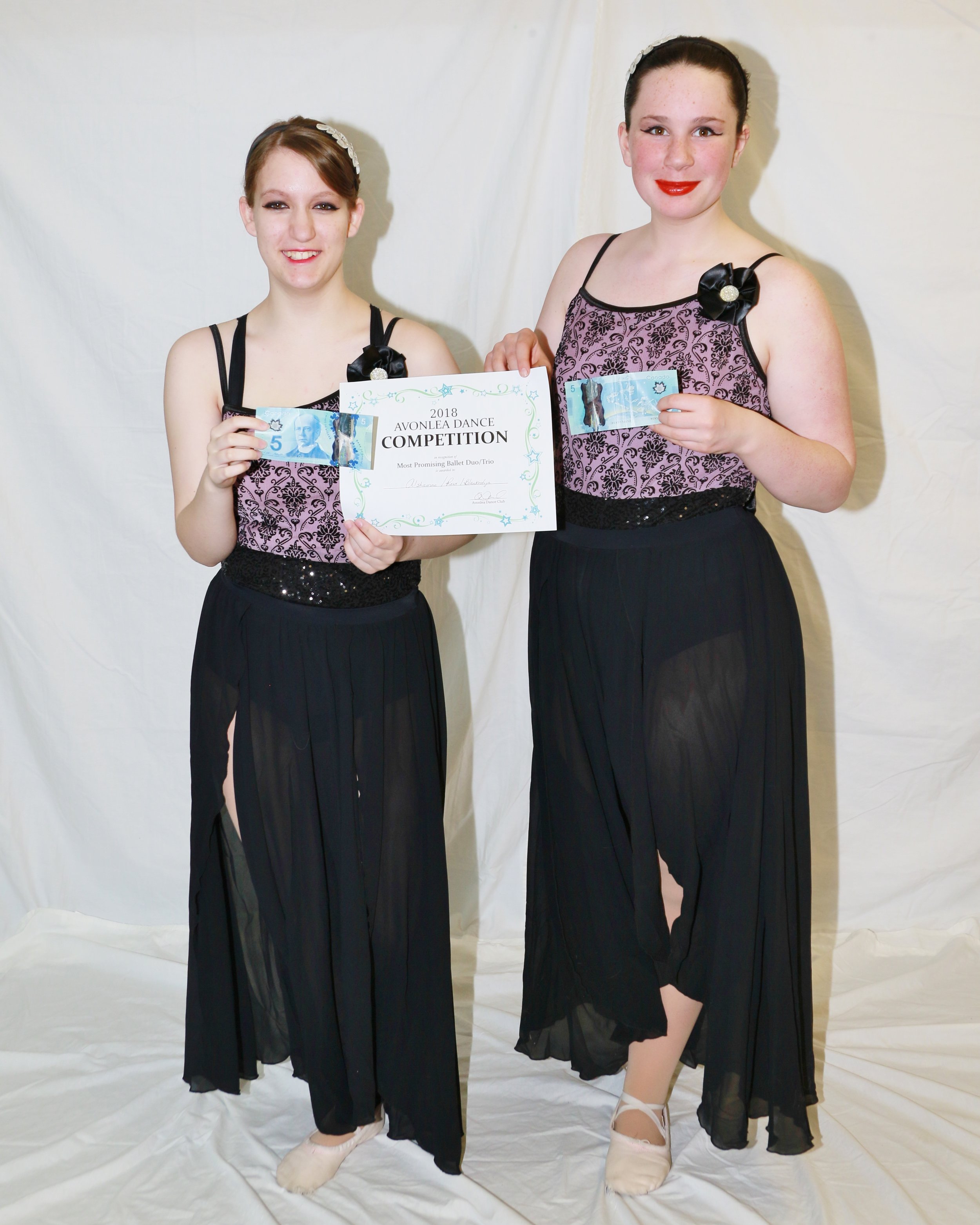 Teen Ballet: Avonlea Dance Competition Awarded "Most Promising Ballet Duet/Trio"