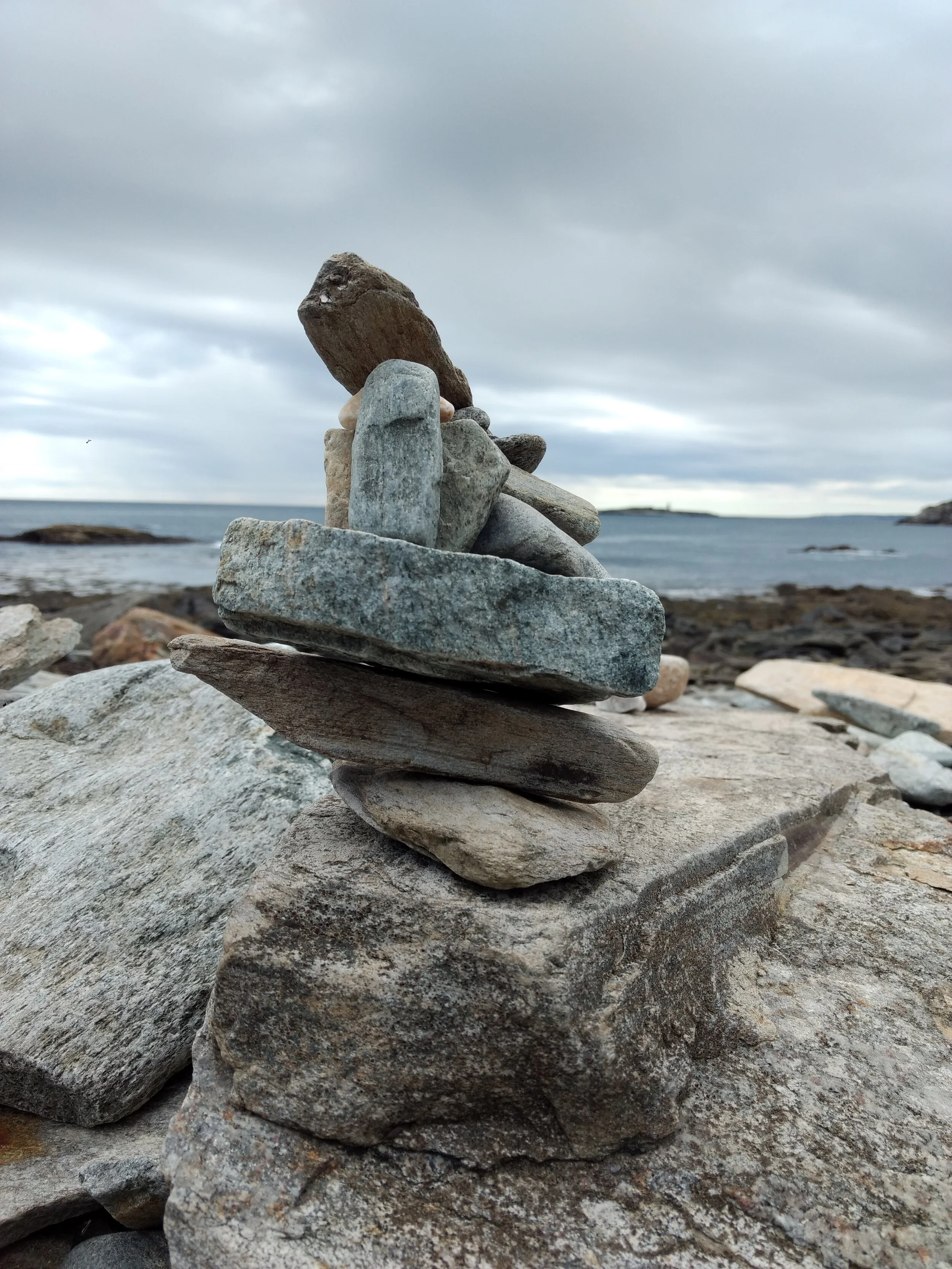 Rock cairn (my mom’s local friend told us these are actually bad for the beaches - my nephews enjoyed knocking them down!)