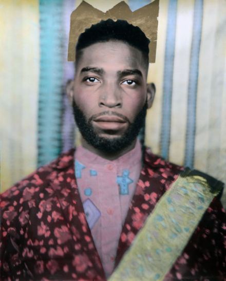 Tinie - 16 x 20 Unique Hand coloured print / 24ct Gold / 2015