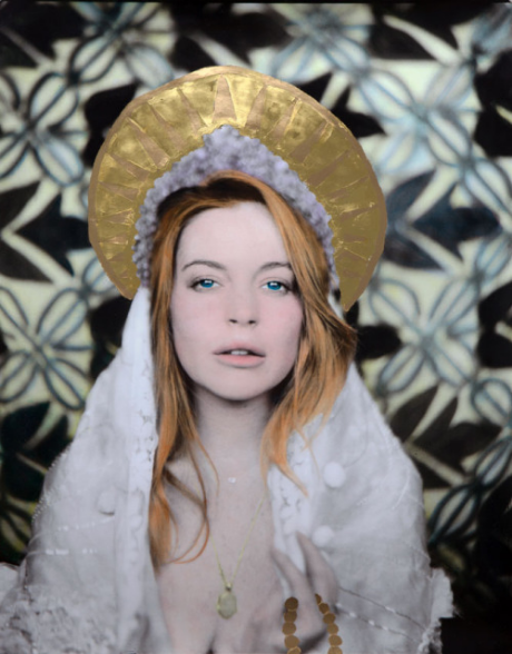 Lindsay - 16 x 20 Unique Hand coloured print / 24ct Gold / 2015
