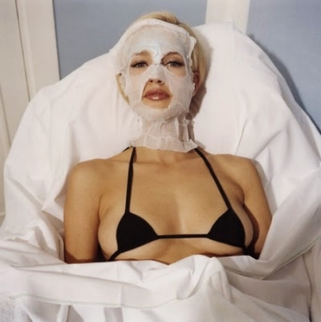 Karen Mulder with a Very Small Chanel Bra , January 1996