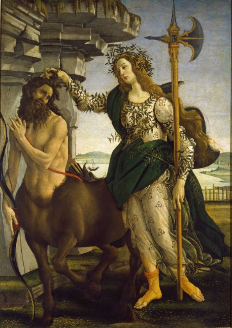 Pallas and the Centaur by Sandro Botticelli, 1482