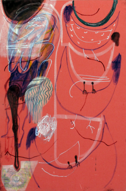 Calypso, Oil and Pastel on Wood, 2016 by Asger Harbou Gjerdevik