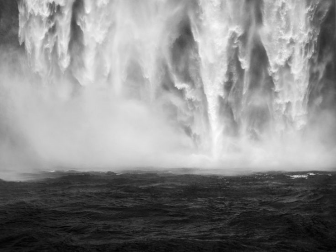 Edward Burtynsky's Skogar waterfall series at Flowers Gallery, London