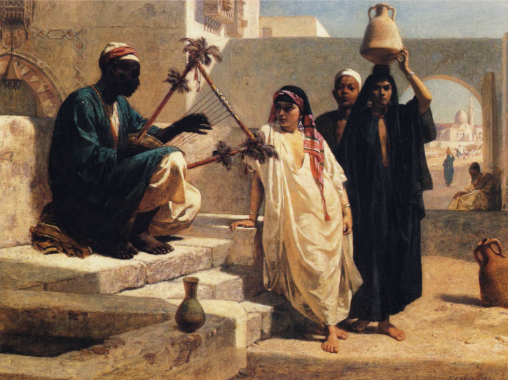 Frederick Goodall, R.A., The Song of the Nubian Slave 1863, Oil on canvas,