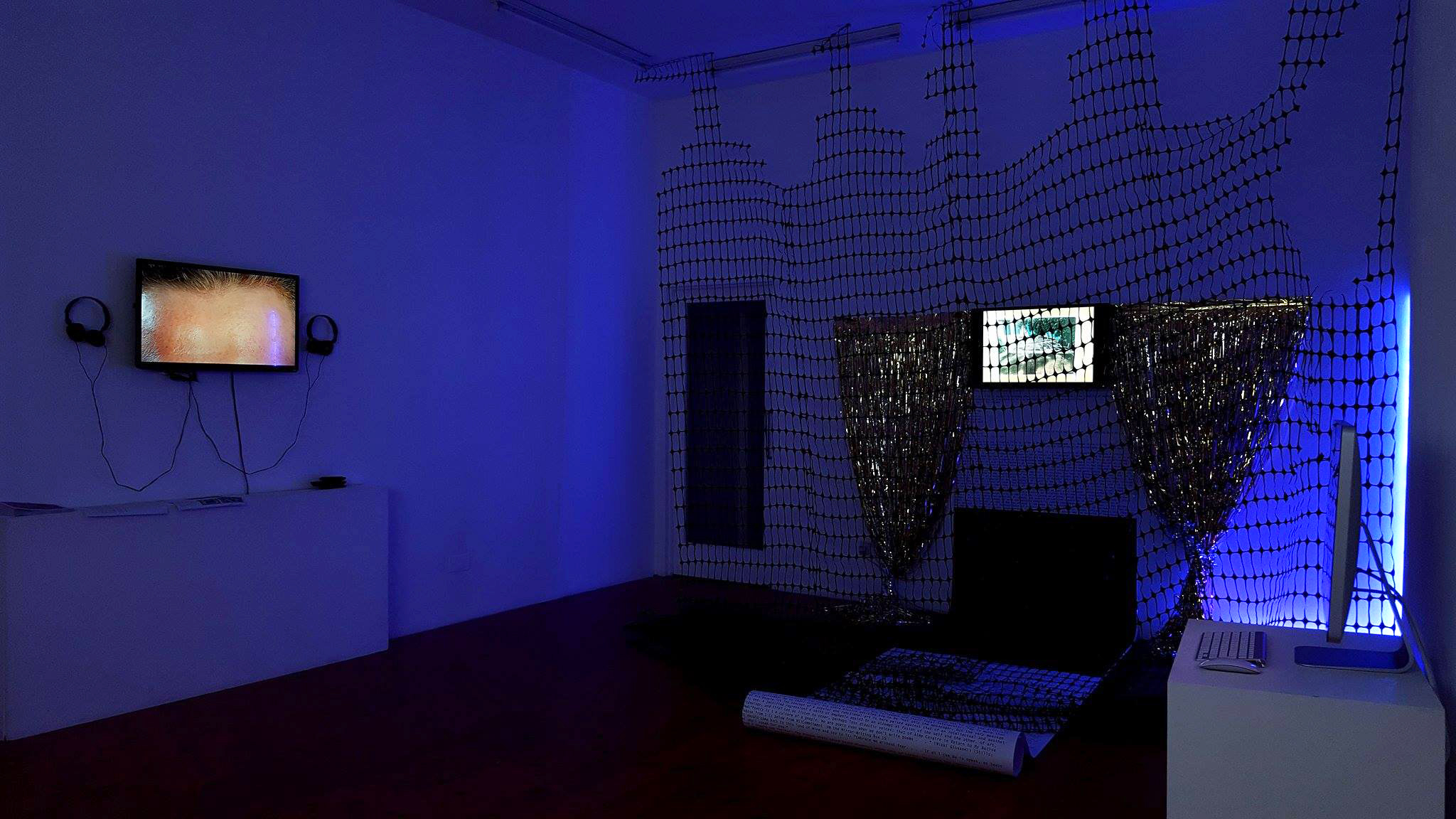 "Wandering_WILDING.Blackness on the Internet" (2016) Exhibition view. Courtesy Hannah Black, Evan Ifekoya + IMT Gallery, London 01