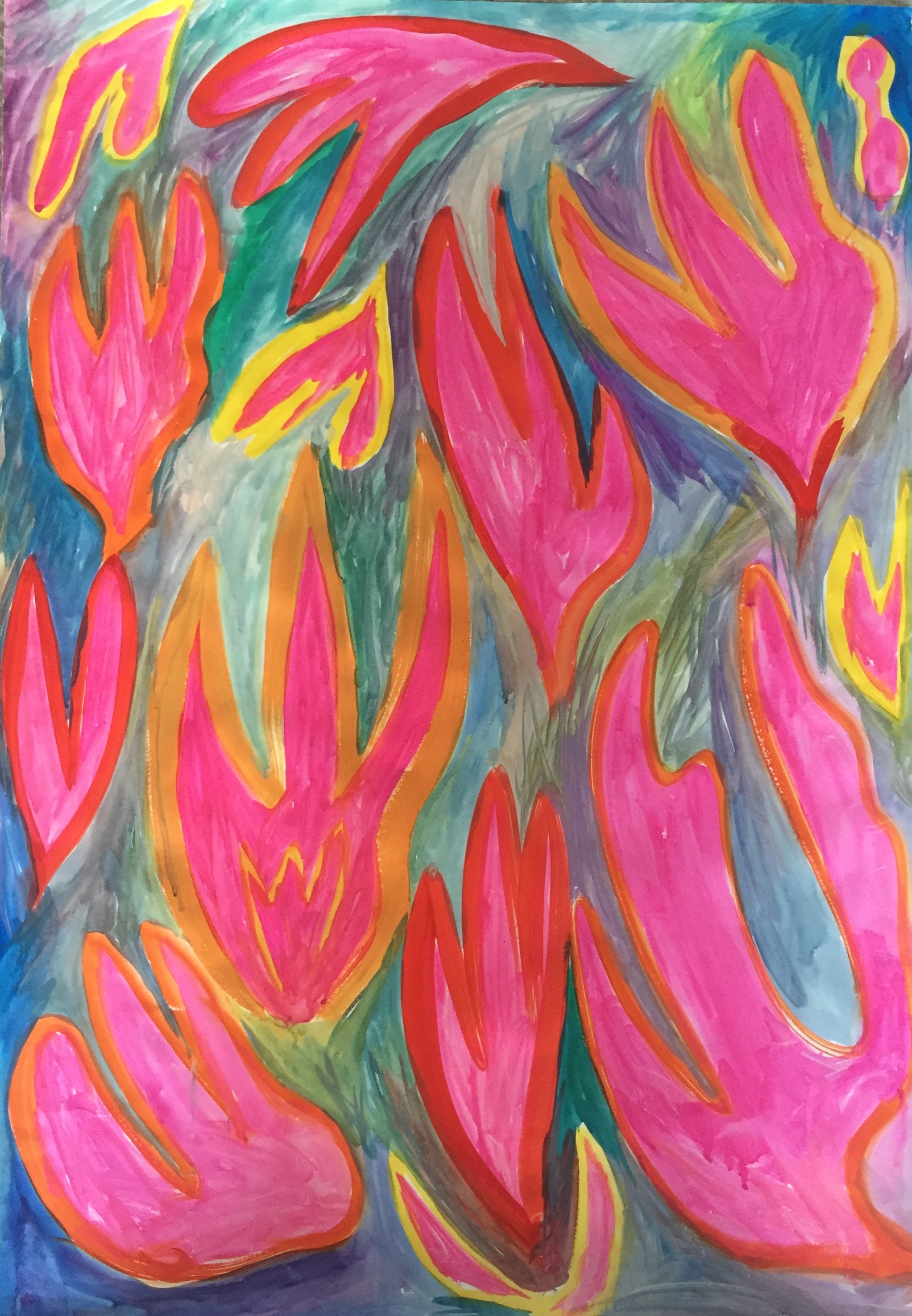 Charlie Roberts, Juicy 007 2016, Gouache on paper, 59 x 84 cm, courtesy the artist and Marlborough Contemporary, London. 