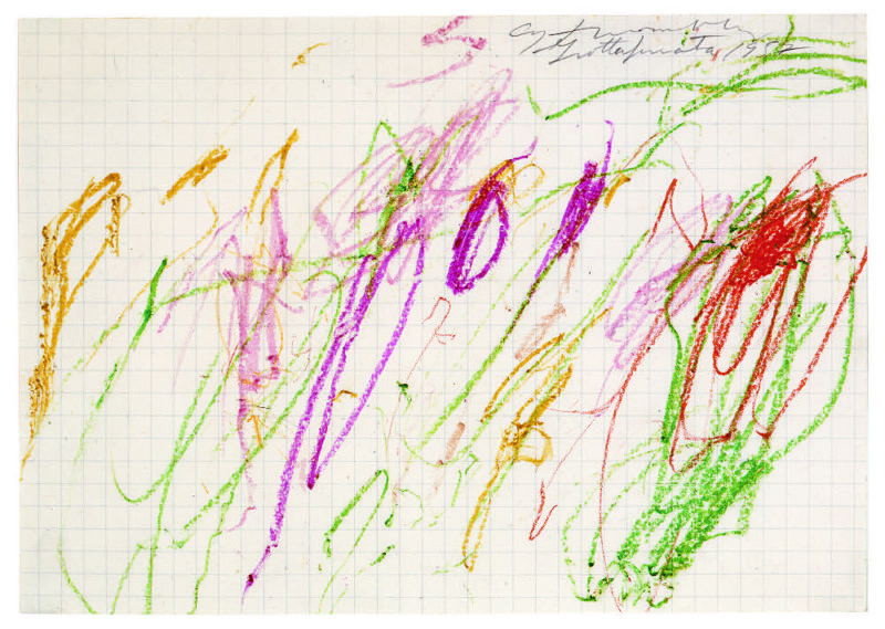 Cy Twombly, Sans titre (Grottaferrata) , (1957). @Cy Twombly Foundation, ©Galerie Karsten Greve, St. Moritz, Paris, Köln