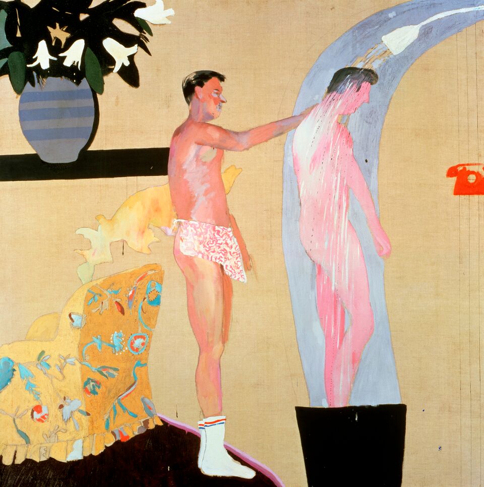 Domestic Scene, Los Angeles 1963. Oil paint on canvas. 1530 x 1530mm. Private collection © David Hockney