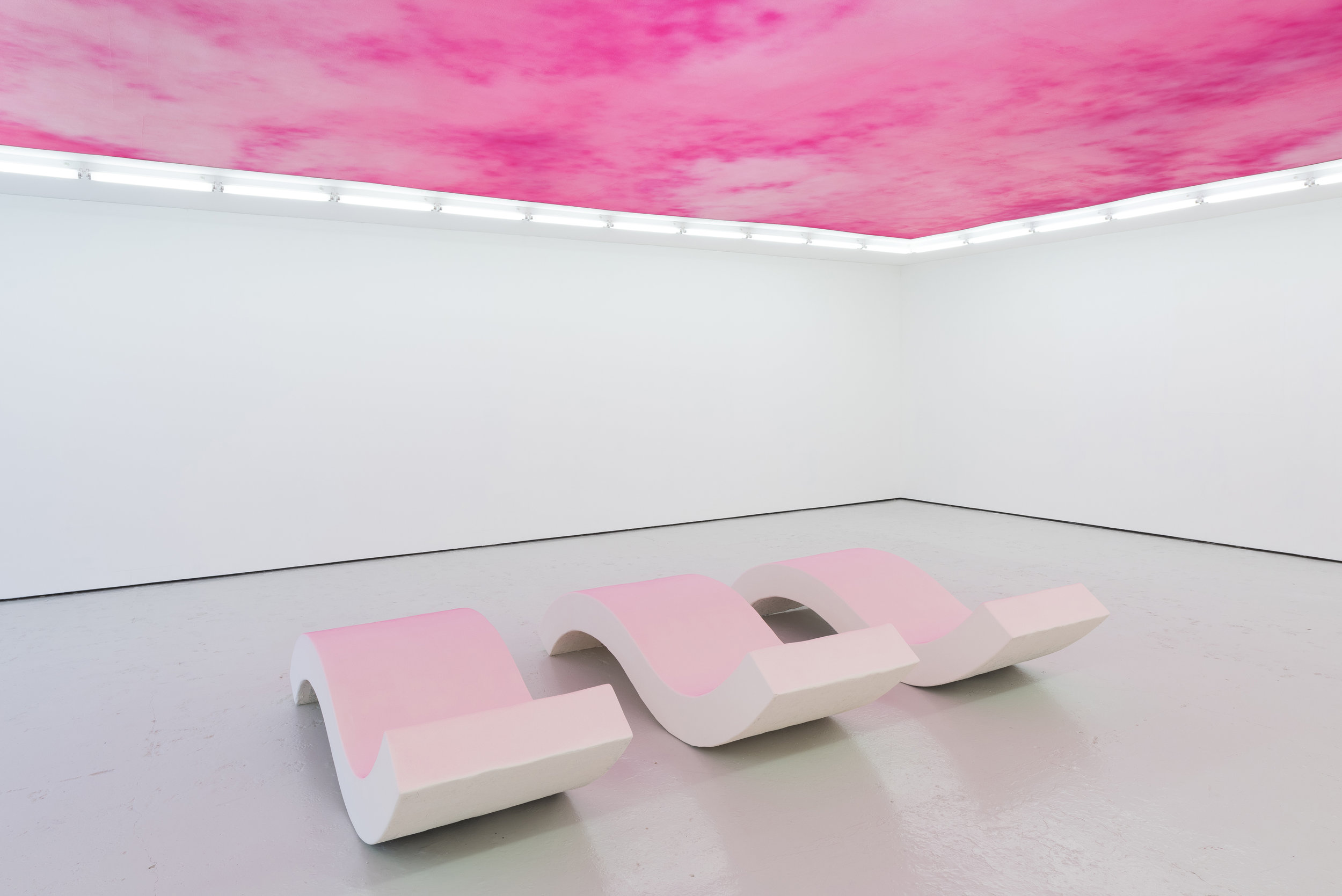 Installation view of Exterior. (Morning.) at UNIT9, London, 2017. Photograph: Damian Griffiths