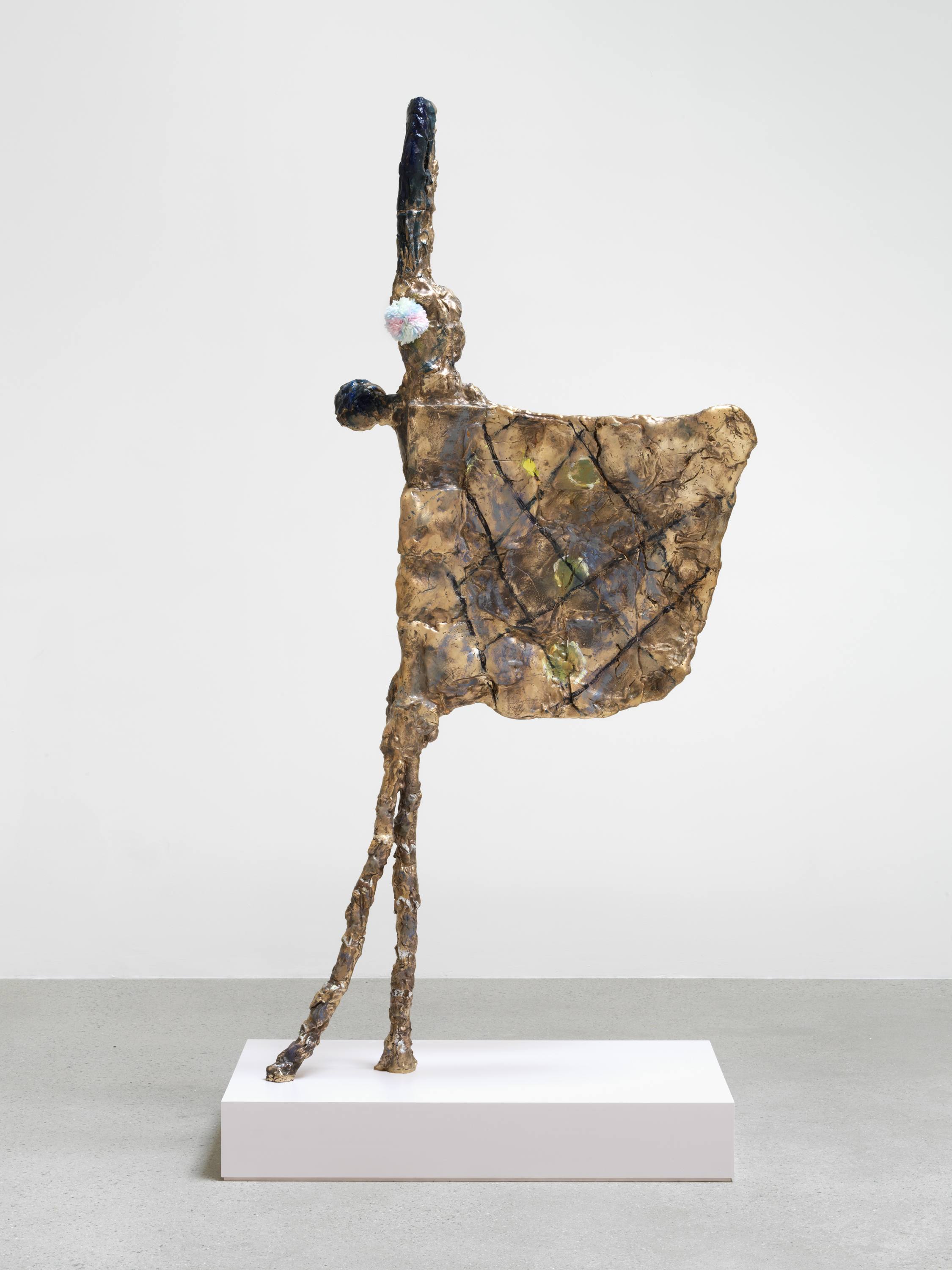 Los Hadeans (III) (2017), hand painted bronze and pompom on painted MDF plinth. © Rebecca Warren, Courtesy Maureen Paley, London, Matthew Marks Gallery, New York, Galerie Max Hetzler, Berlin. Photo: Tate.