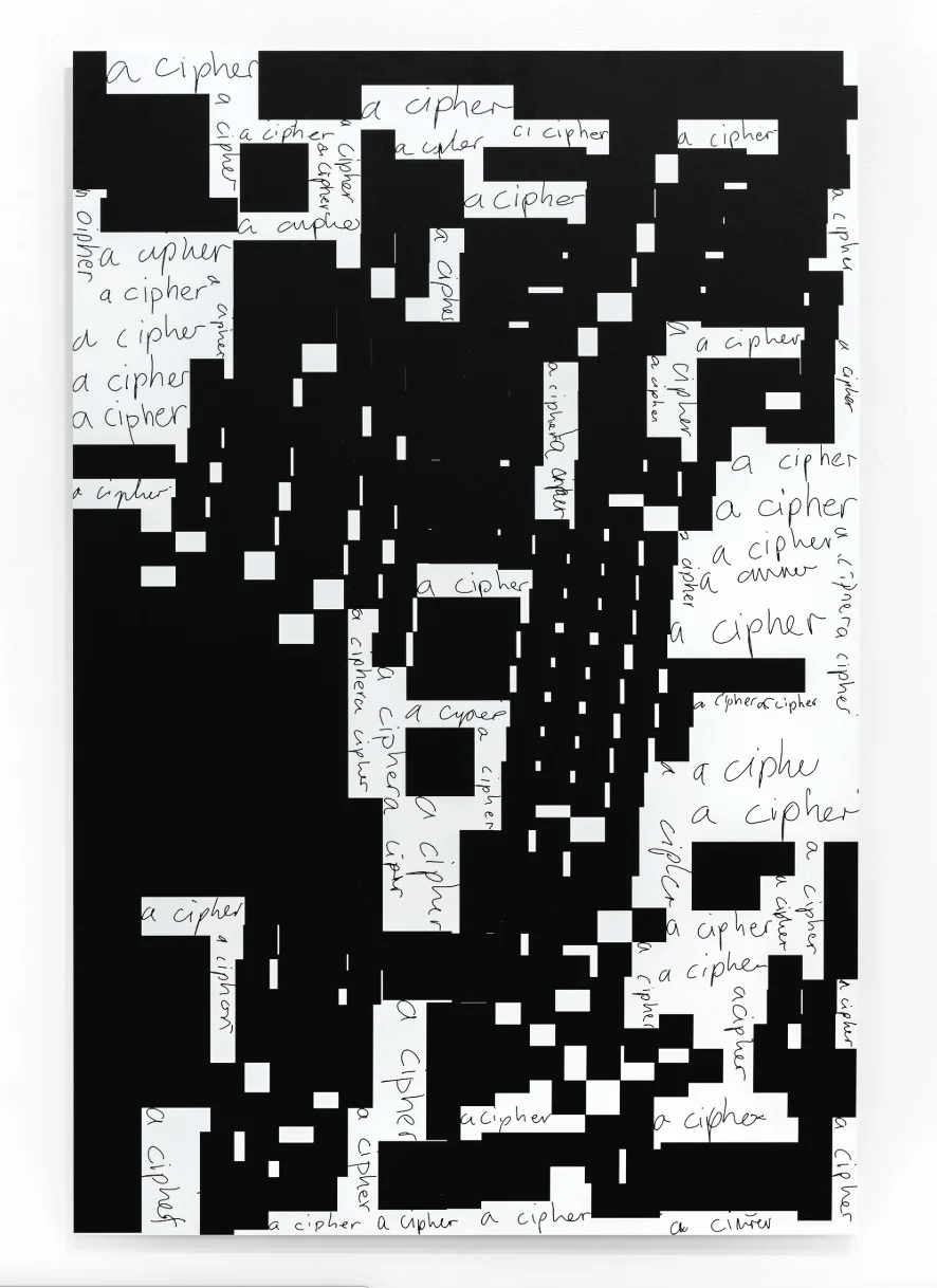 Damon Zucconi A Cipher 2017, courtesy of The Bonnier Gallery, Miami.