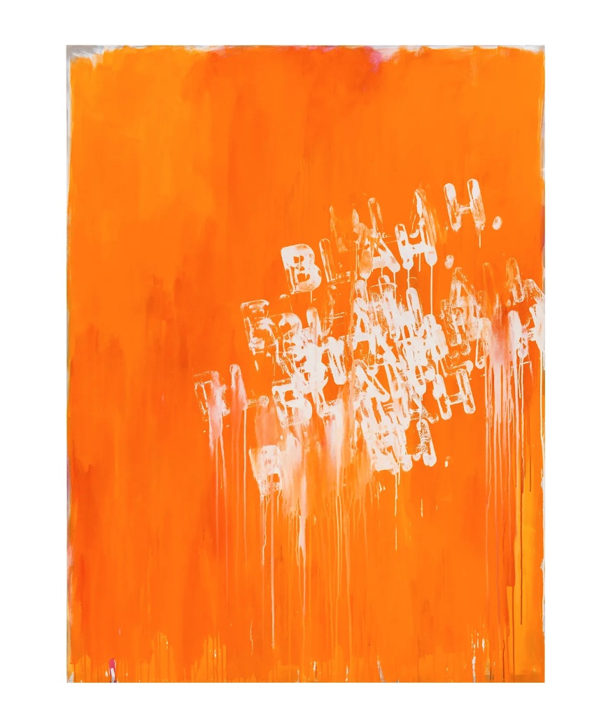 Mel Bochner Blah, Blah, Blah, 2016, courtesy of The Bonnier Gallery, Miami.