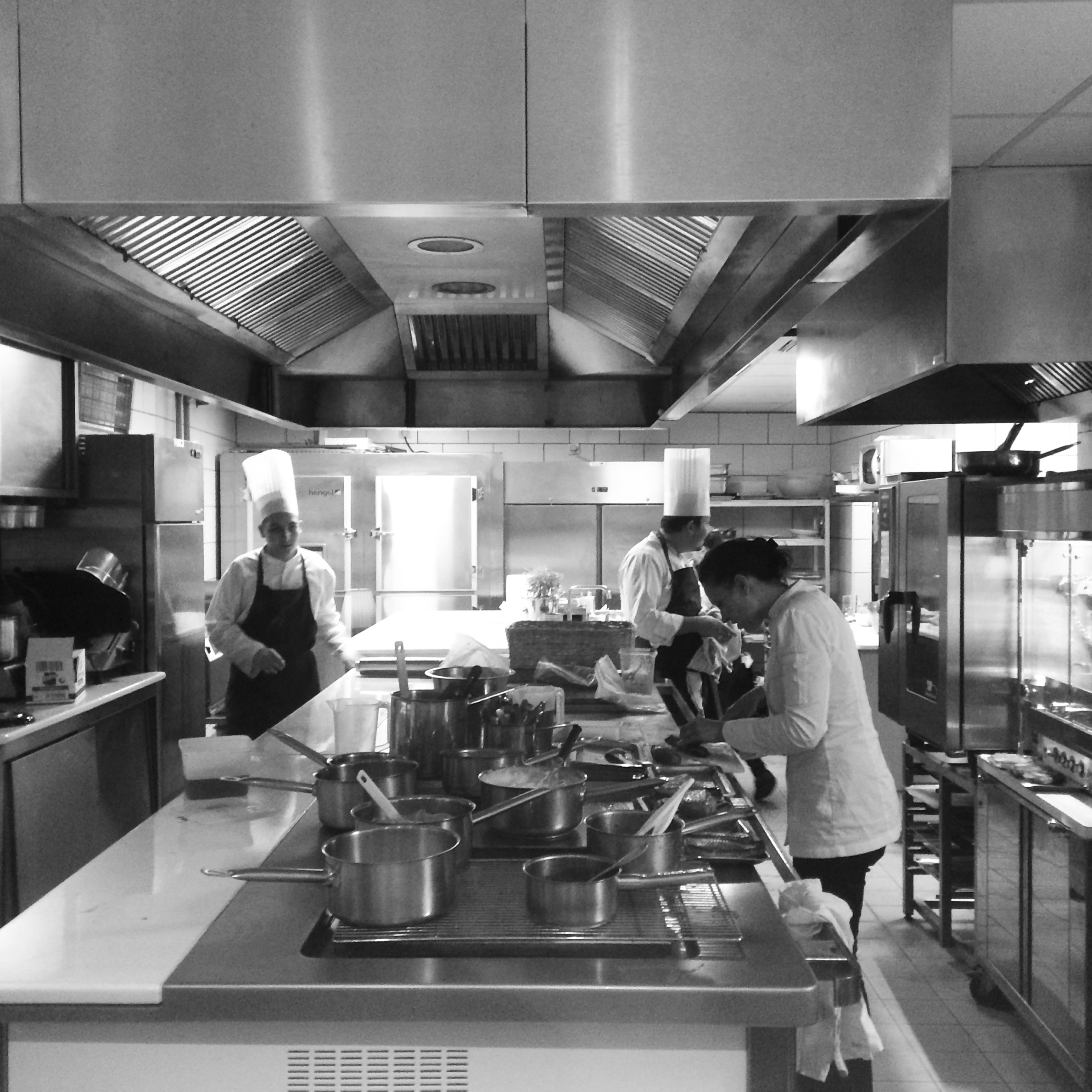 A beautiful chef's kitchen on our last night in Provence