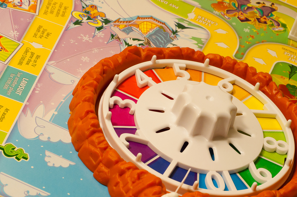 Image of the spinner from the board game "Life"