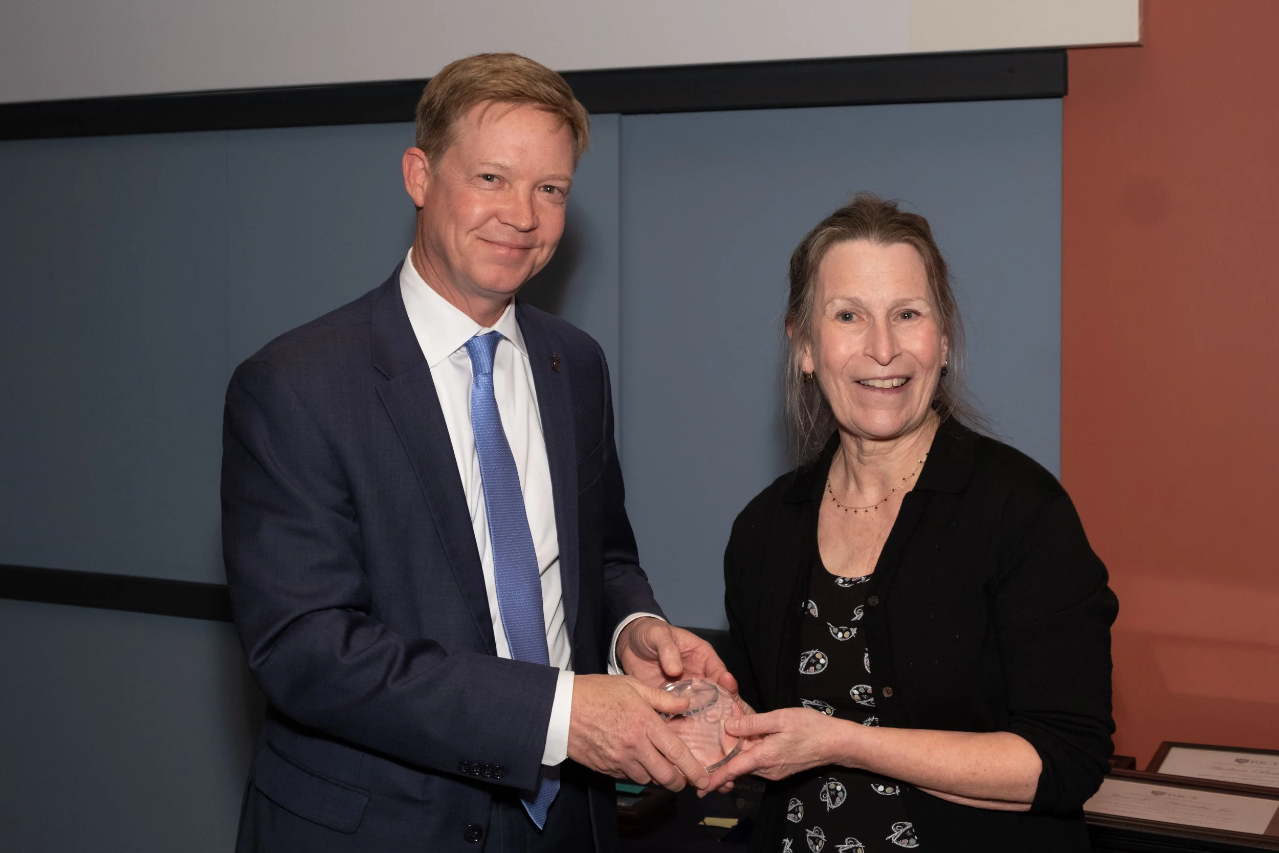 Robert Bruce, Dean of the Glasscock School of Continuing Studies & Nancy Bailey, Graduate Liberal Studies John Freeman Faculty Mentoring Award