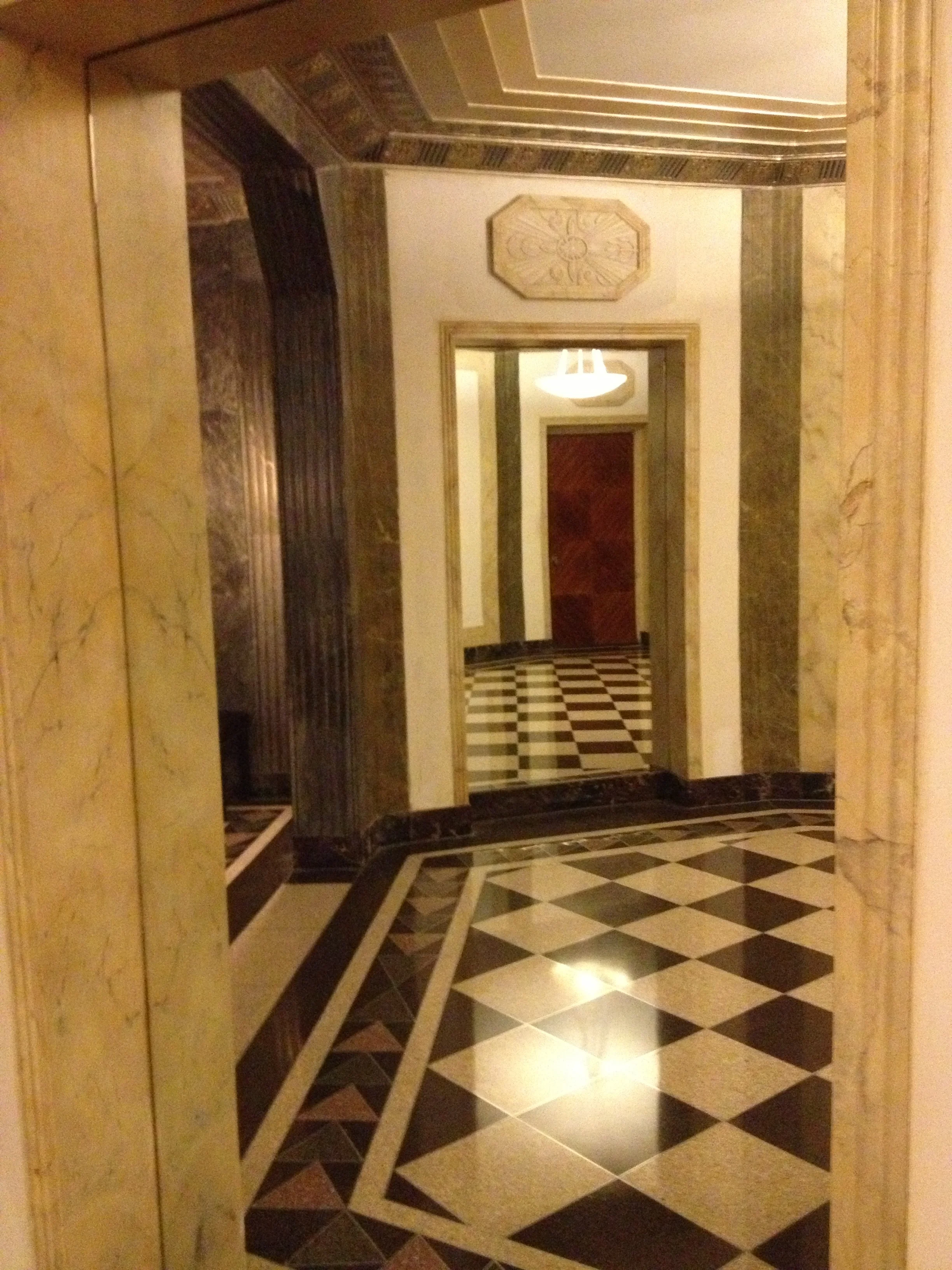 Lobby Restoration: Walls and Ceilngd Glazed