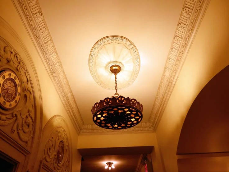 467 CPW: Glazed Molding & Faux Limewash Elevator surrounds