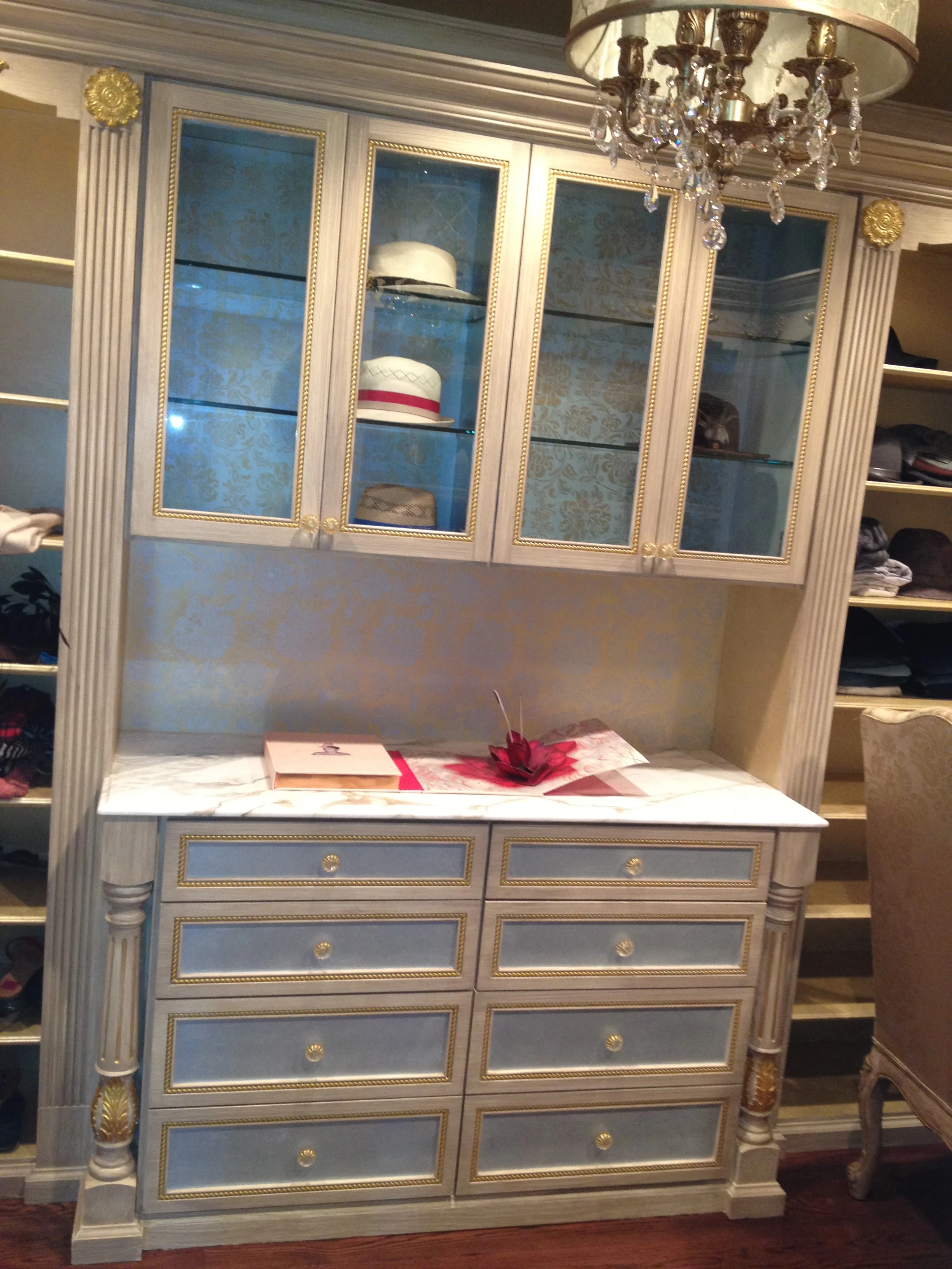 Transform Closets: Metallic Stencil & Custom Glaze