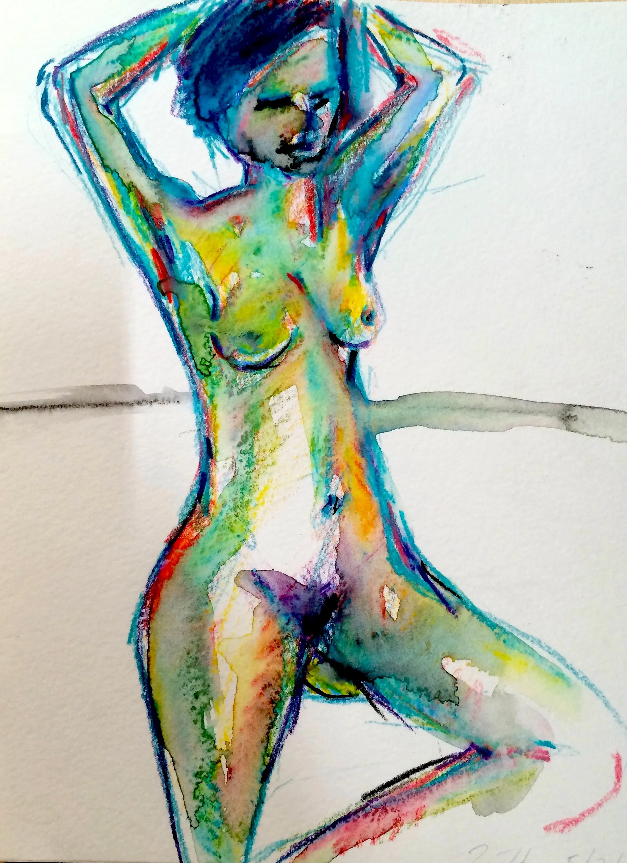 Nude in Greens, Blues (2016)