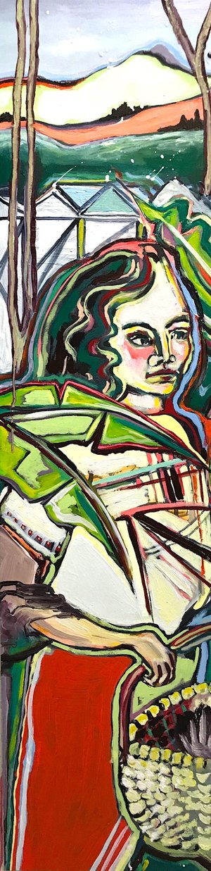 Often, But a Little at a Time (L) • India ink, oil on wood • 2018 • 12x48in (diptych) • SOLD