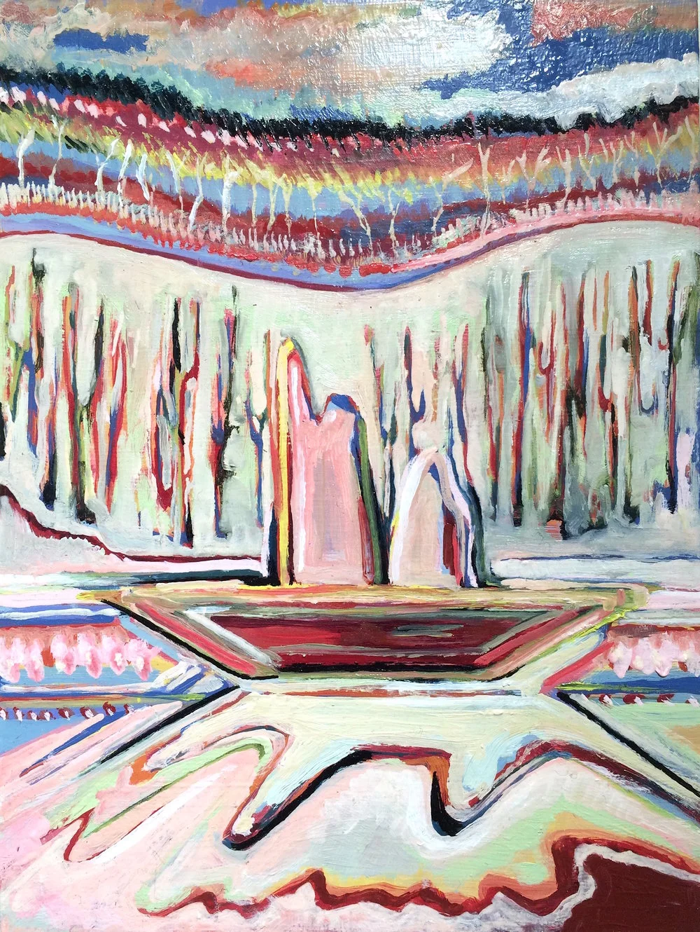 Riverwash III (Coin-Op) • oil on wood • 2016 • 9x12in