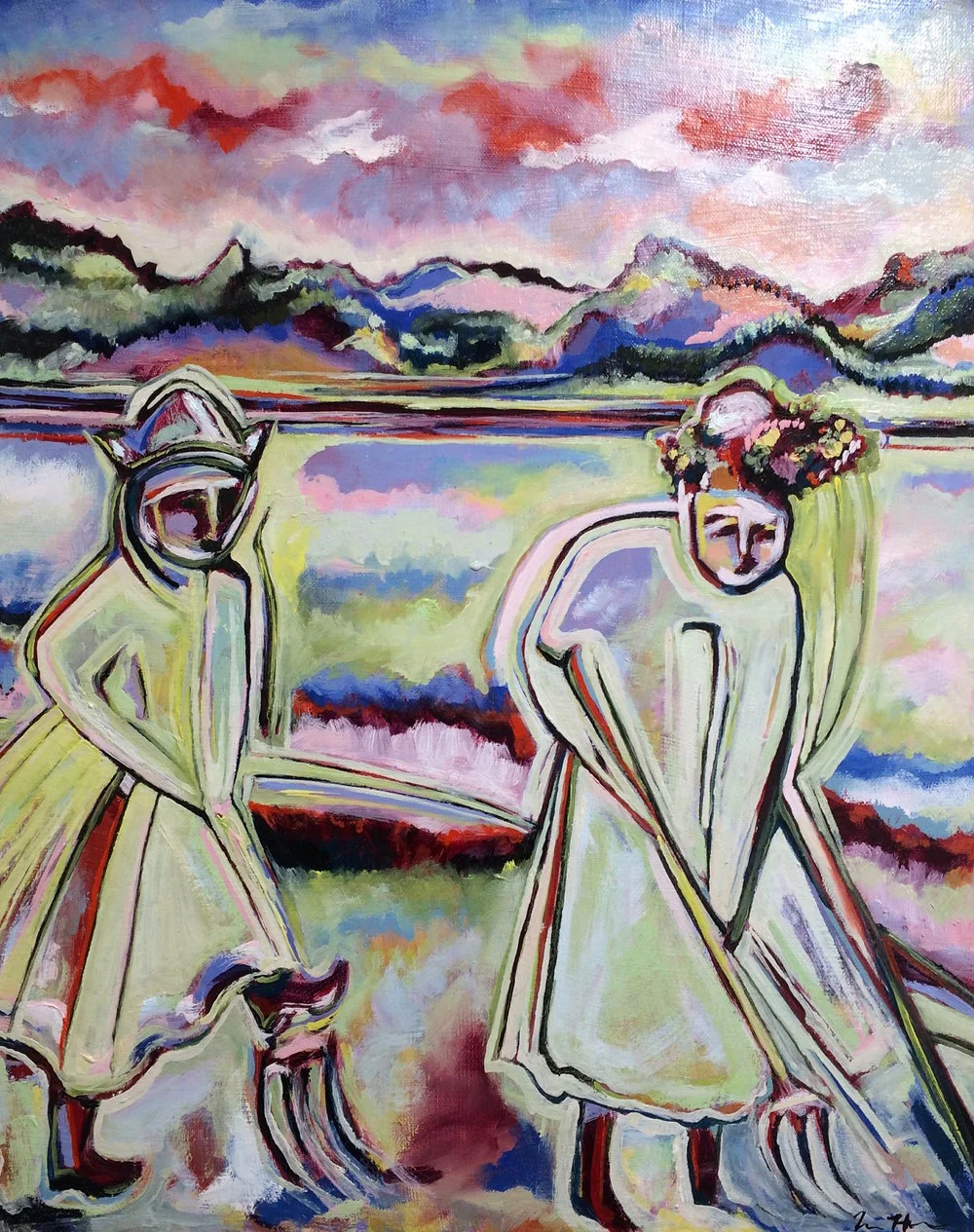 Bury the Body II (Diggers) • oil on canvas • 2016 • 16x20in