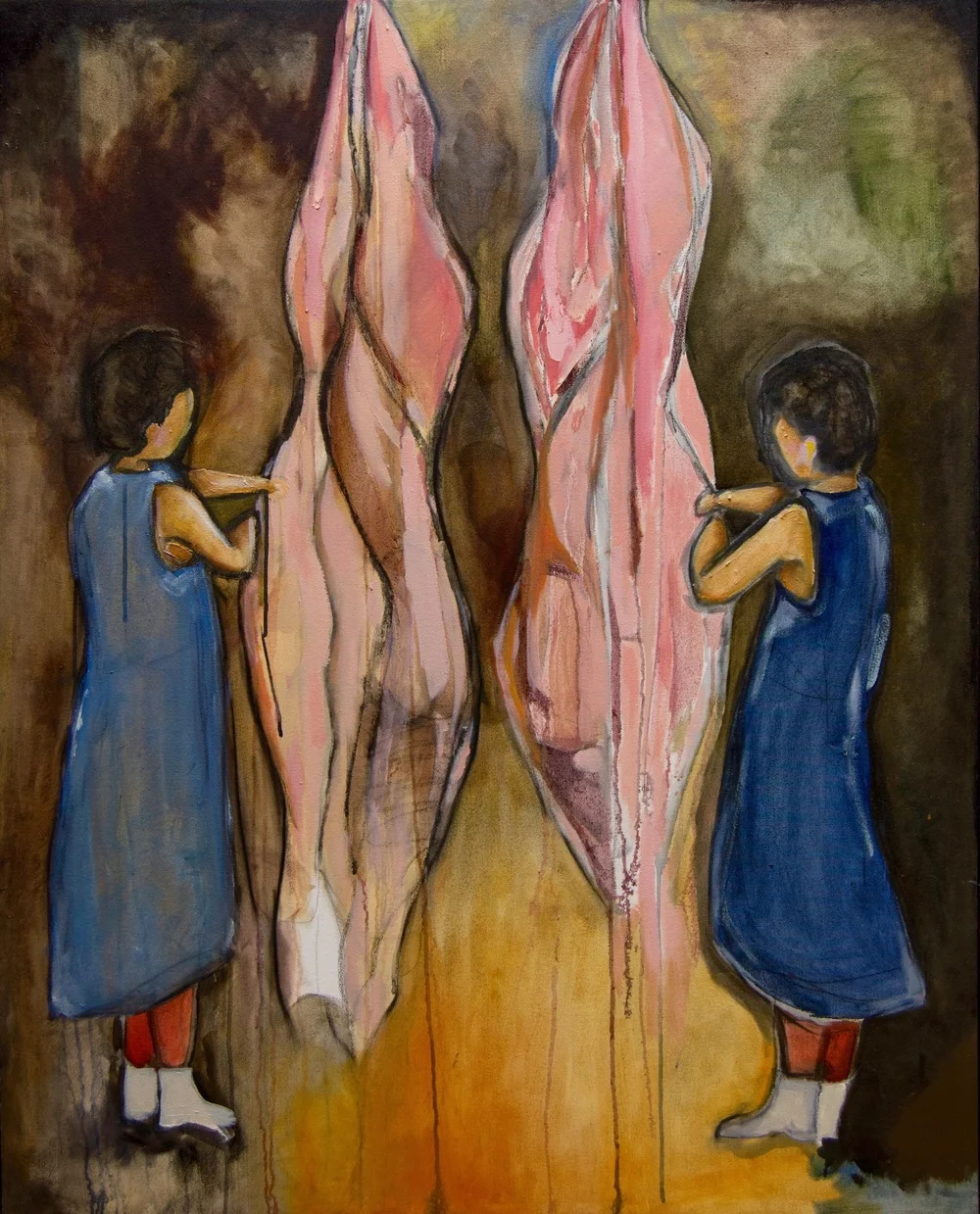 Quilting Bee, 1 • 2014 • oil on canvas • 39.75x50.5in