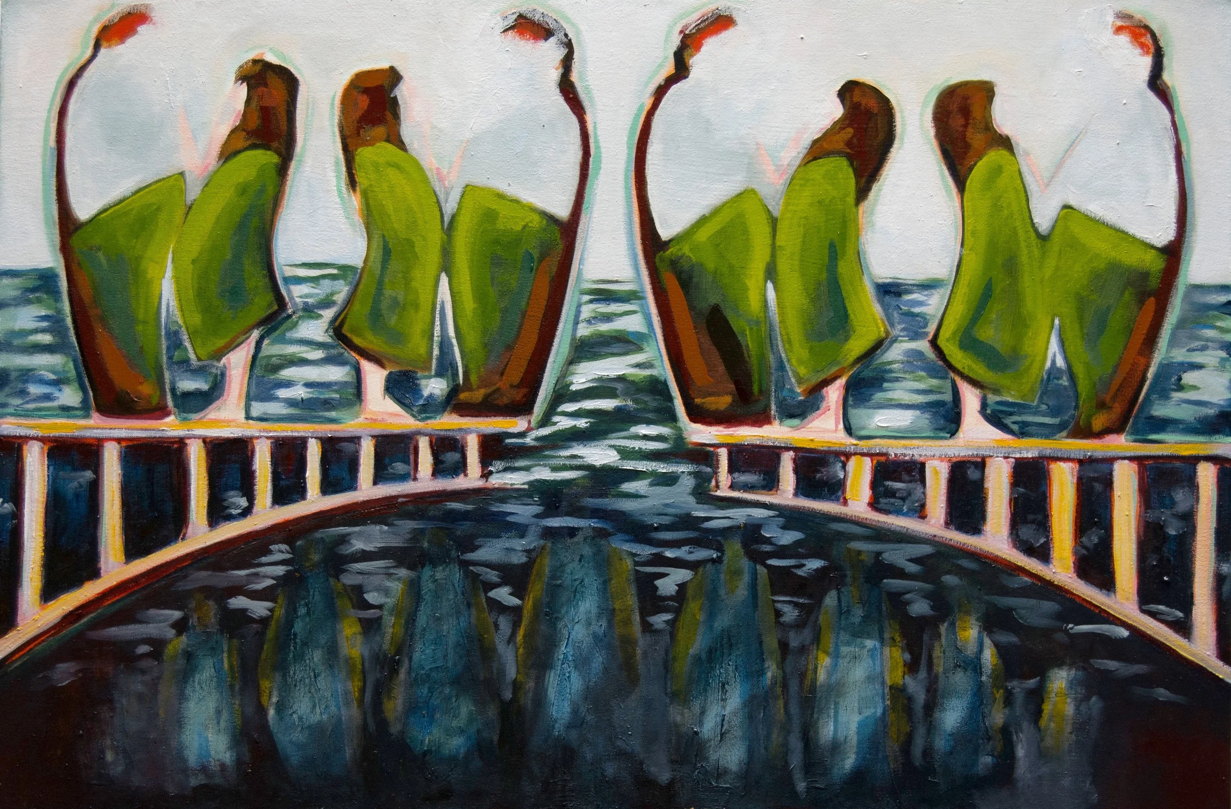 Morning on the Bridge • 2015 • oil on canvas • 34x24in • SOLD