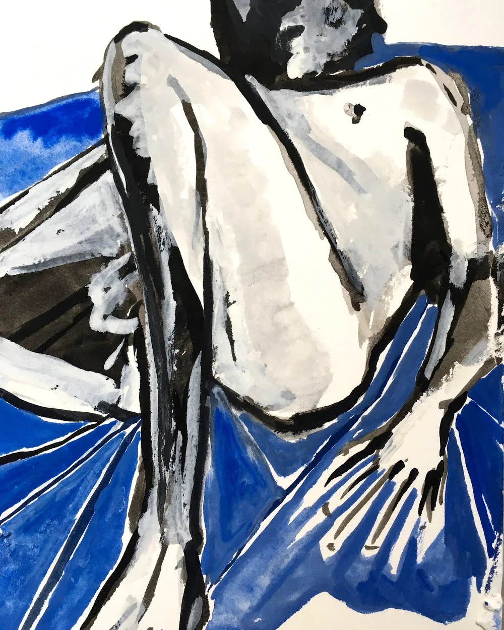 Jamie • India ink, gouache on paper