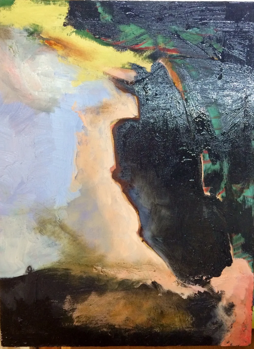 Two Girls, I • 2014 • oil on wood • 18.5x12.5 • SOLD