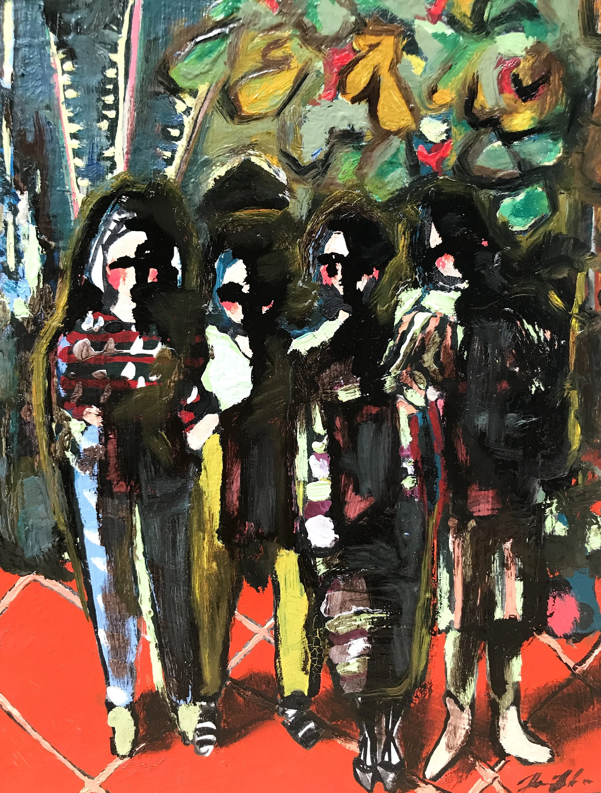 Indigo Vat · India ink, oil on wood · 8x11in · 2017 · SOLD