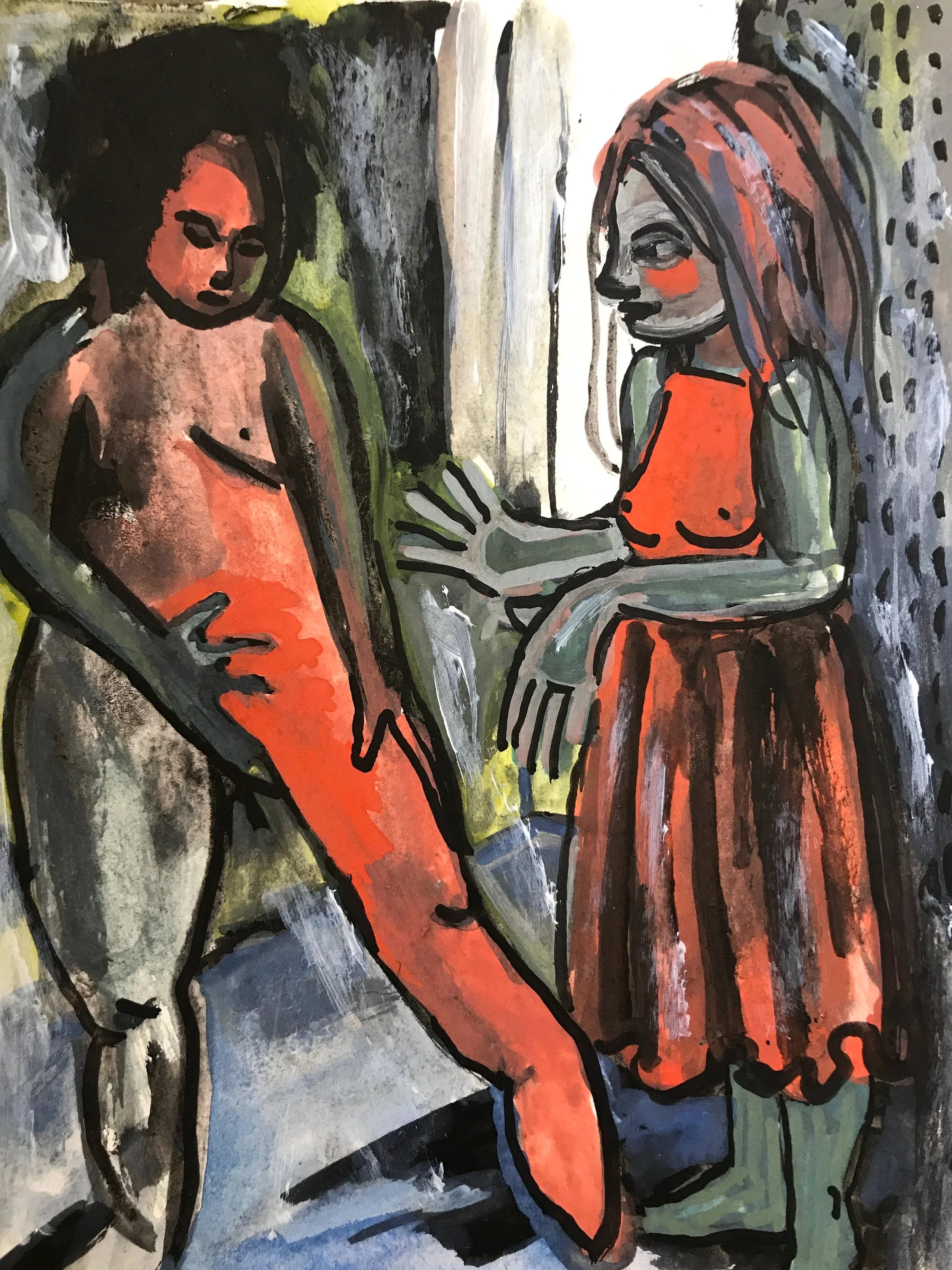 India ink, gouache on paper · 5x7in · 2019