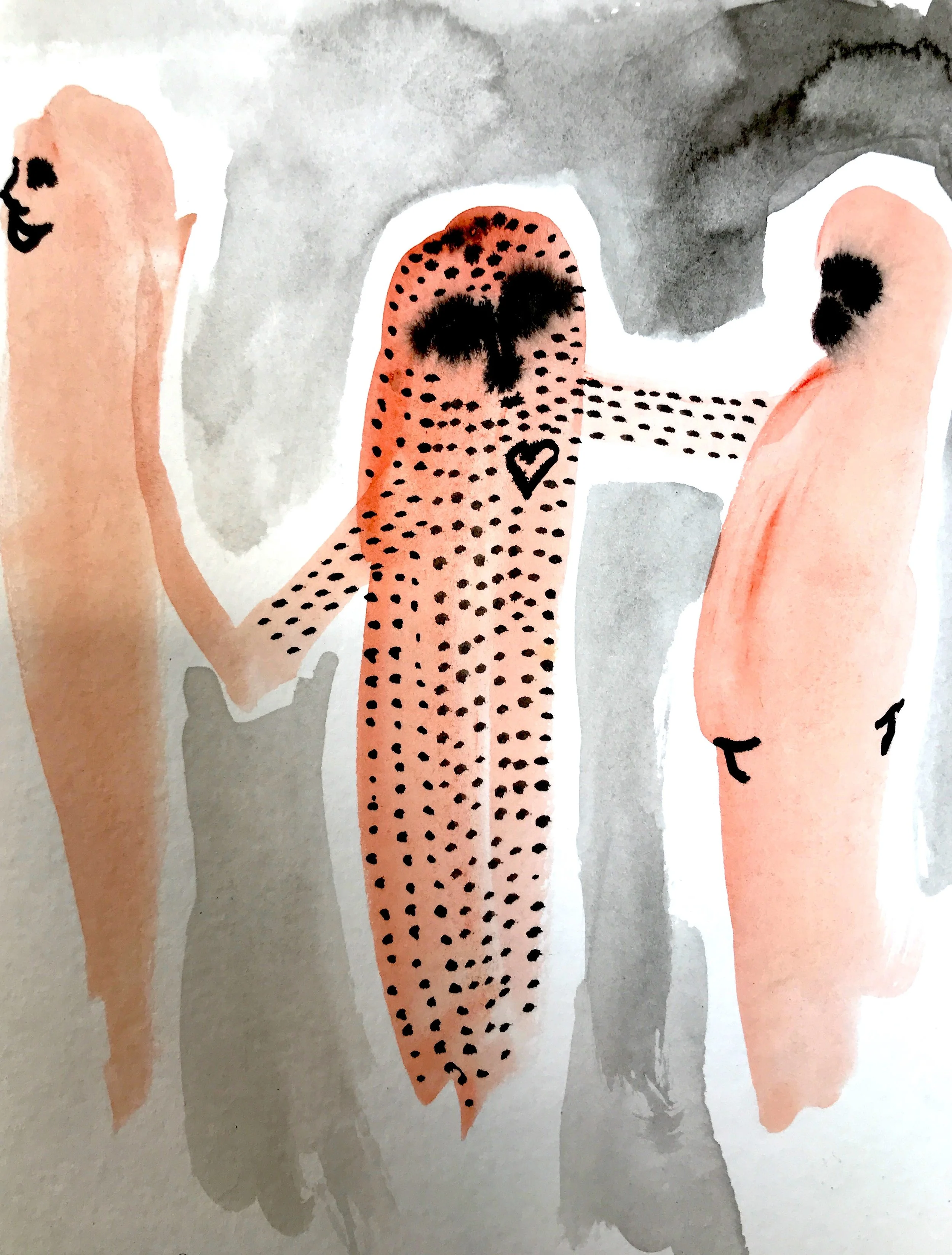 India ink, gouache on paper · 5x7in · 2018