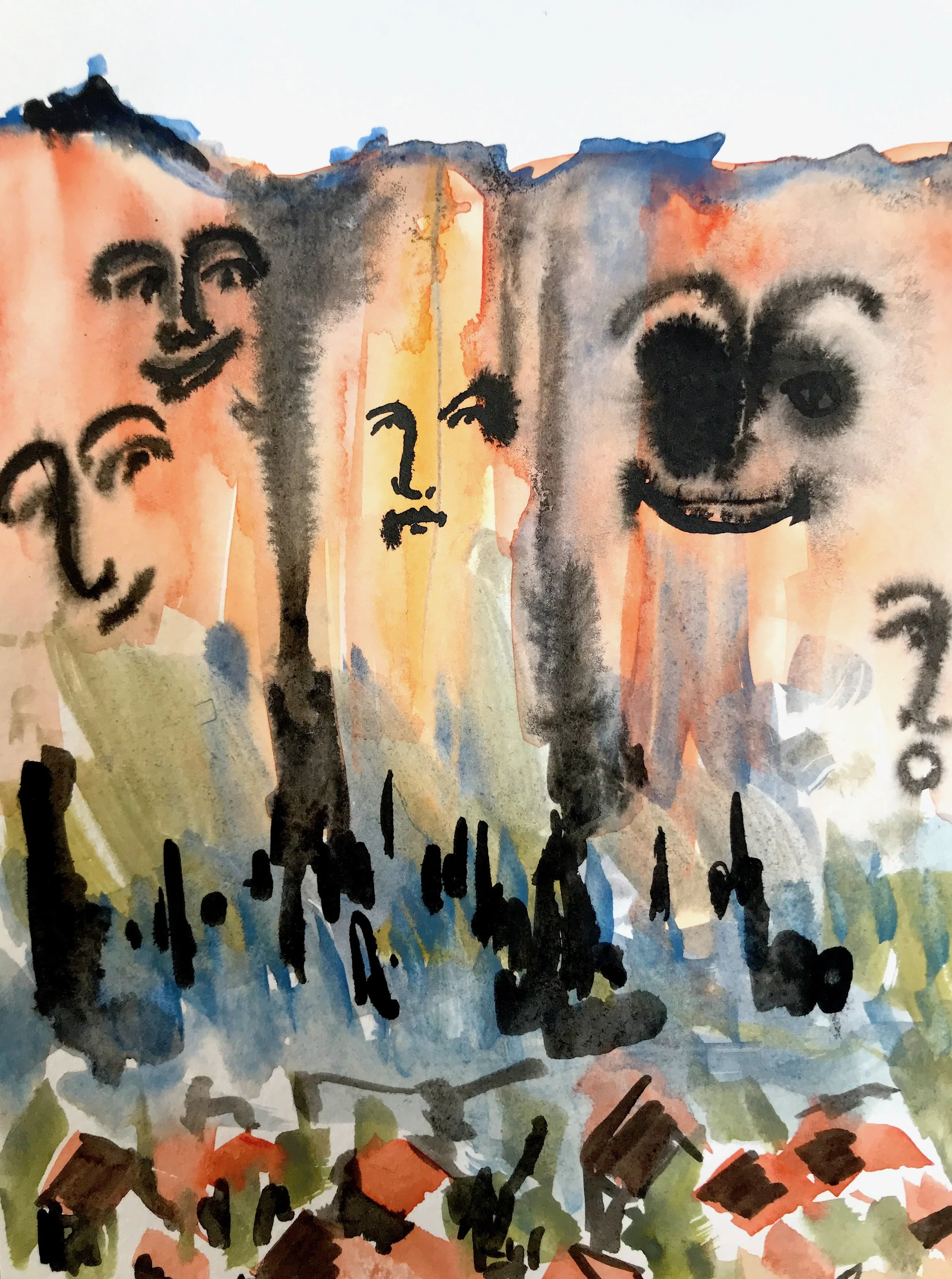 India ink, gouache on paper · 5x7in · 2018