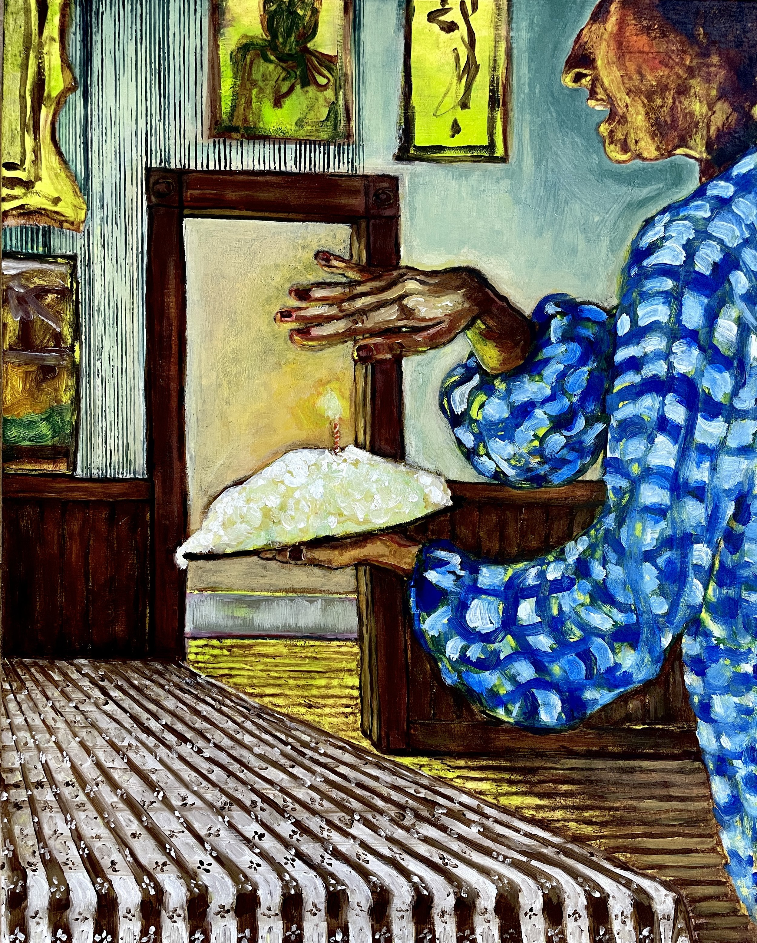 "Anticipation" • oil and beeswax on canvas • 24 x1 8 inches • 2022