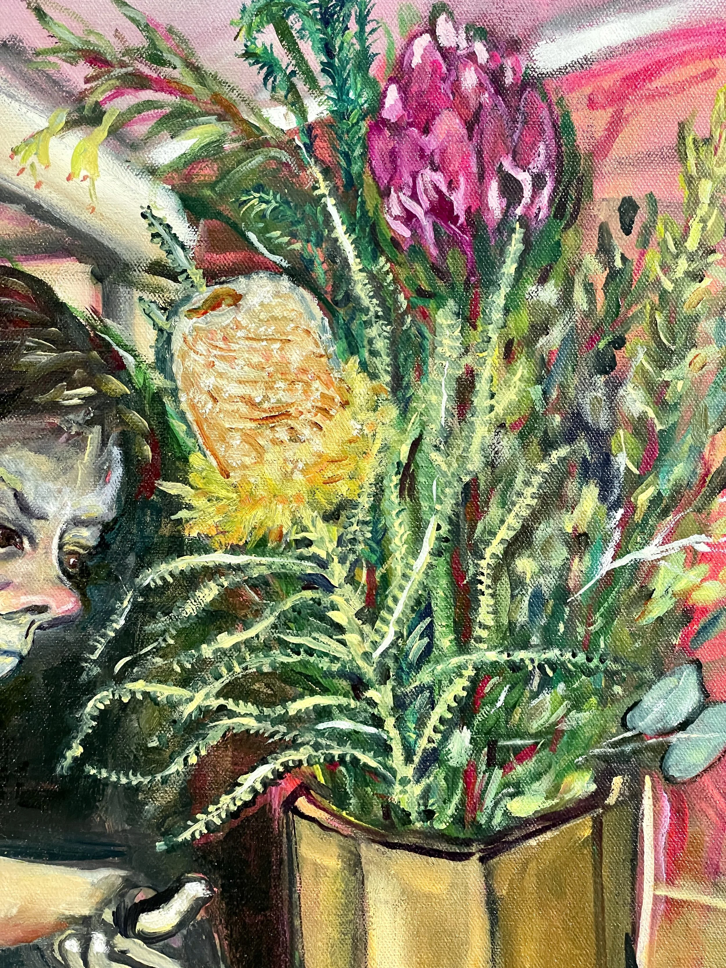 "Banksia Hookeriana" (detail) · oil on canvas · 24 x 18 inches · 2023