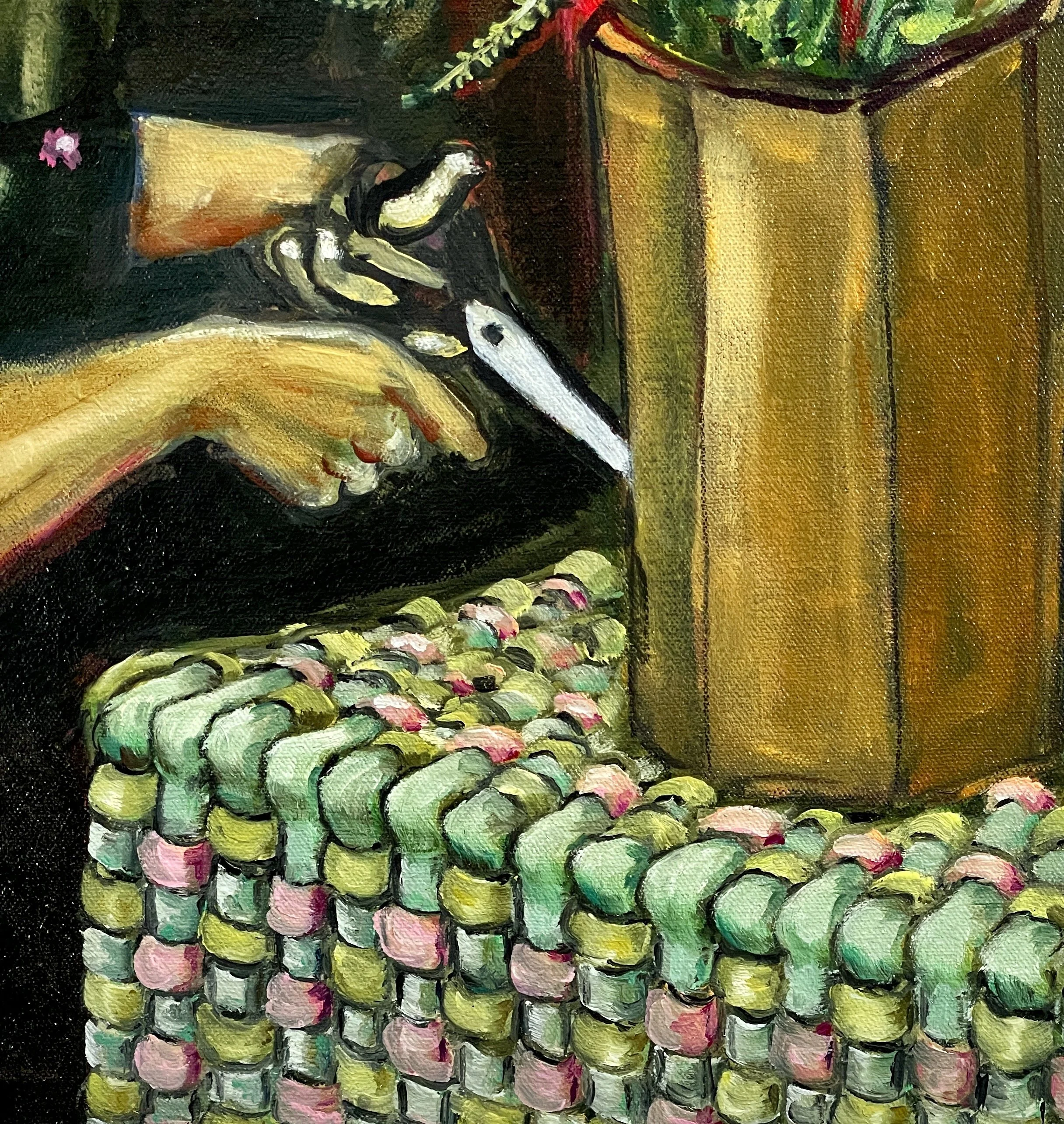 "Banksia Hookeriana" (detail) · oil on canvas · 24 x 18 inches · 2023