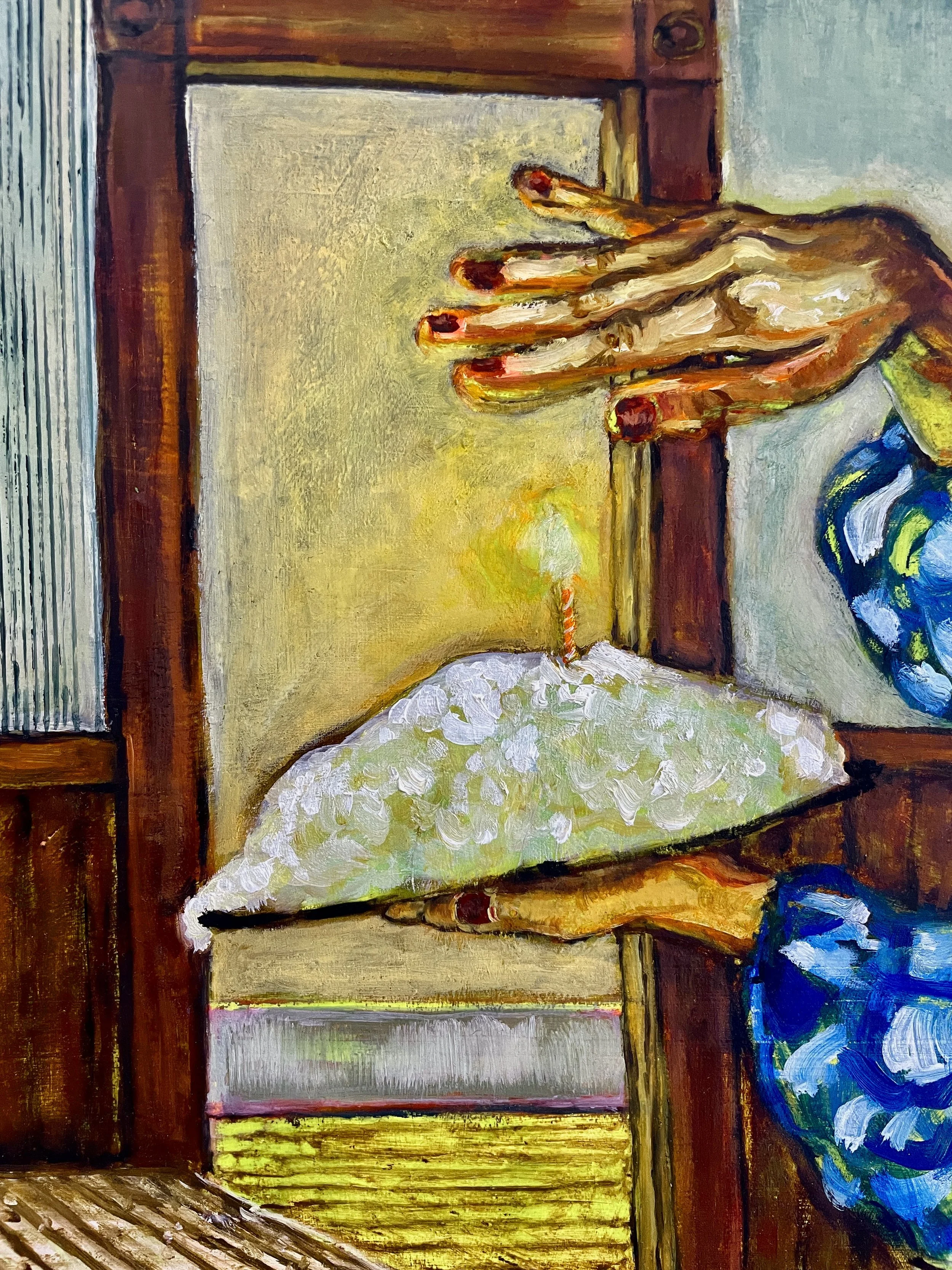 "Anticipation" (detail) • oil on canvas • 24 x 18 inches • 2022