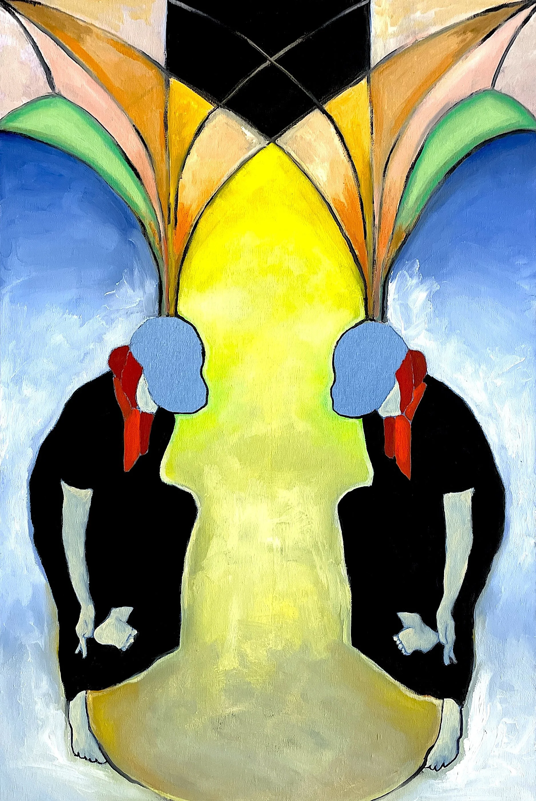 The Threshold · graphite and oil on linen · 24 x 16 inches · 2025 · SOLD