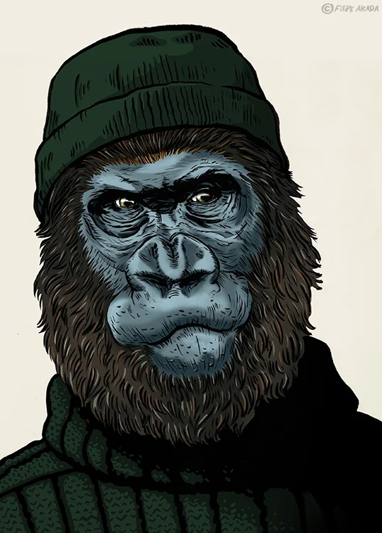 Hipster Monkeys Gorilla