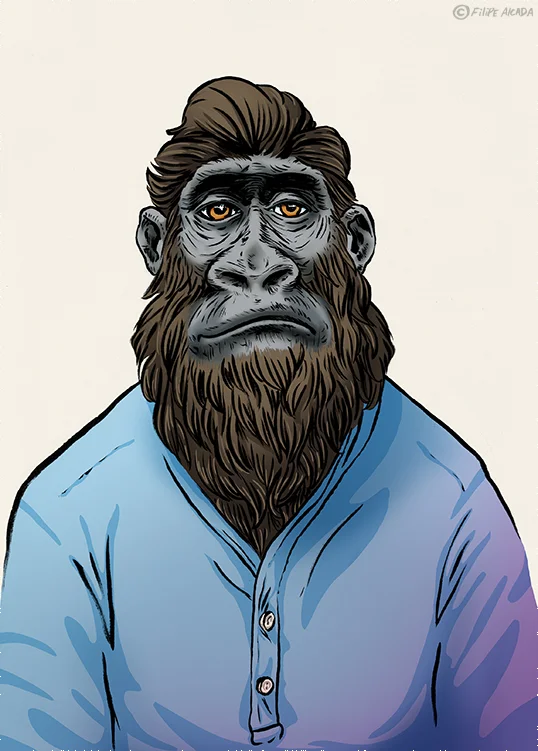 Hipster Monkeys Lowland Gorilla