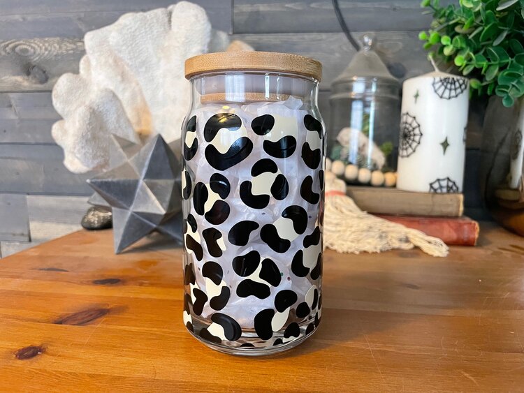 Designer Inspired Iced Coffee Cup - 16 or 20 oz Glass Beer Can GG —  MickeeMariee