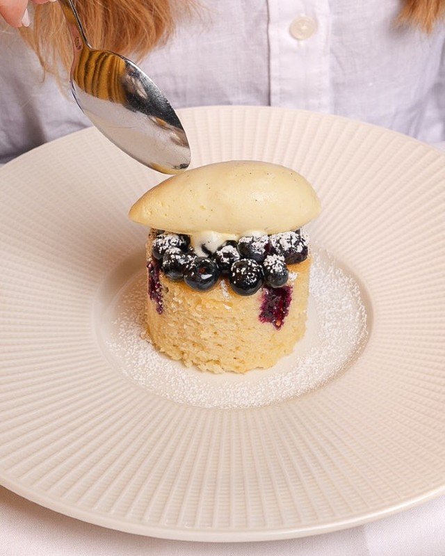 Never skip dessert &mdash; Pastry Chef Kathryn King makes sure it&rsquo;s worth the wait with a Georgia Blueberry Upside Down Cake🫐