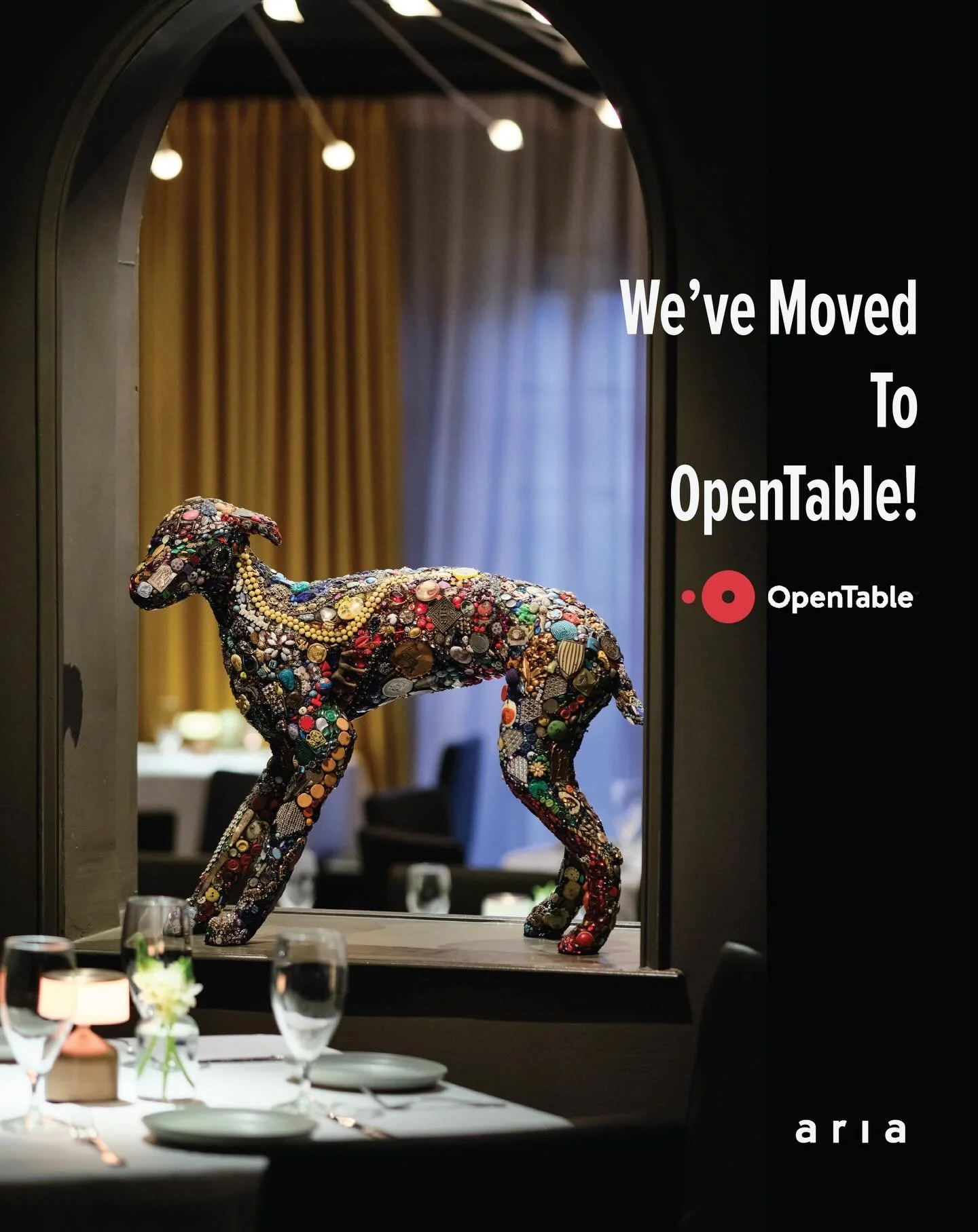 We&rsquo;ve Moved to OpenTable!

We&rsquo;re pleased to share that Aria has transitioned to OpenTable as our reservation platform.

If you already have a reservation with us, there&rsquo;s nothing you need to do. All reservations have been transferre