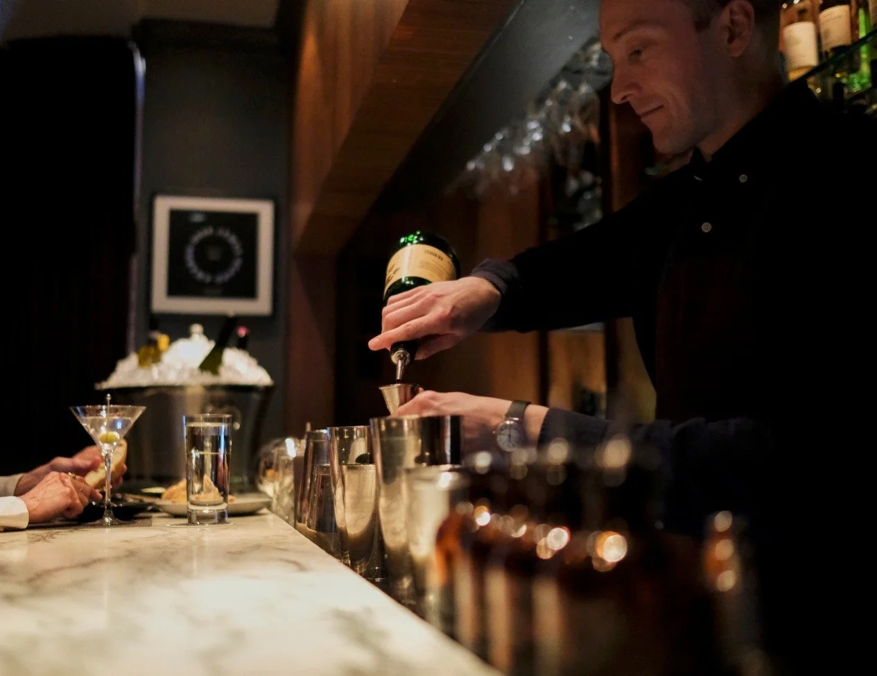 The bar at Aria is a special place. Intentionally small so that everyone feels our sense of hospitality. Some prefer to come early for a drink. Some stay for the evening, enjoying the same menu as we offer in the dining room.