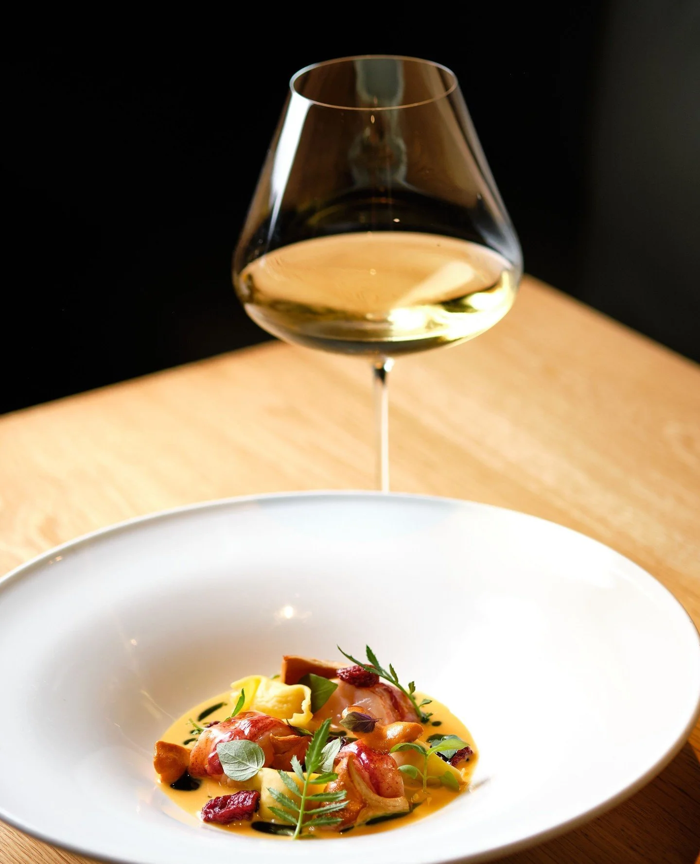 Butter-braised lobster makes everything better. 🦞⁠
⁠
Especially when it&rsquo;s paired with sweet corn agnolotti, roasted chanterelles, demi-sec tomatoes, basil and tomato-kaffir lime nage.⁠
